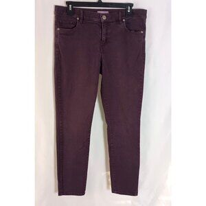 Ann Taylor LOFT Modern Skinny Ankle Jeans Sz 8/29 Dark Purple Stretch Denim